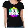 T-SHIRT DAMSKI  NADRUK KOLOROWY