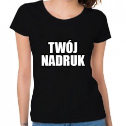 T-SHIRT DAMSKI NADRUK JEDNOKOLOROWY